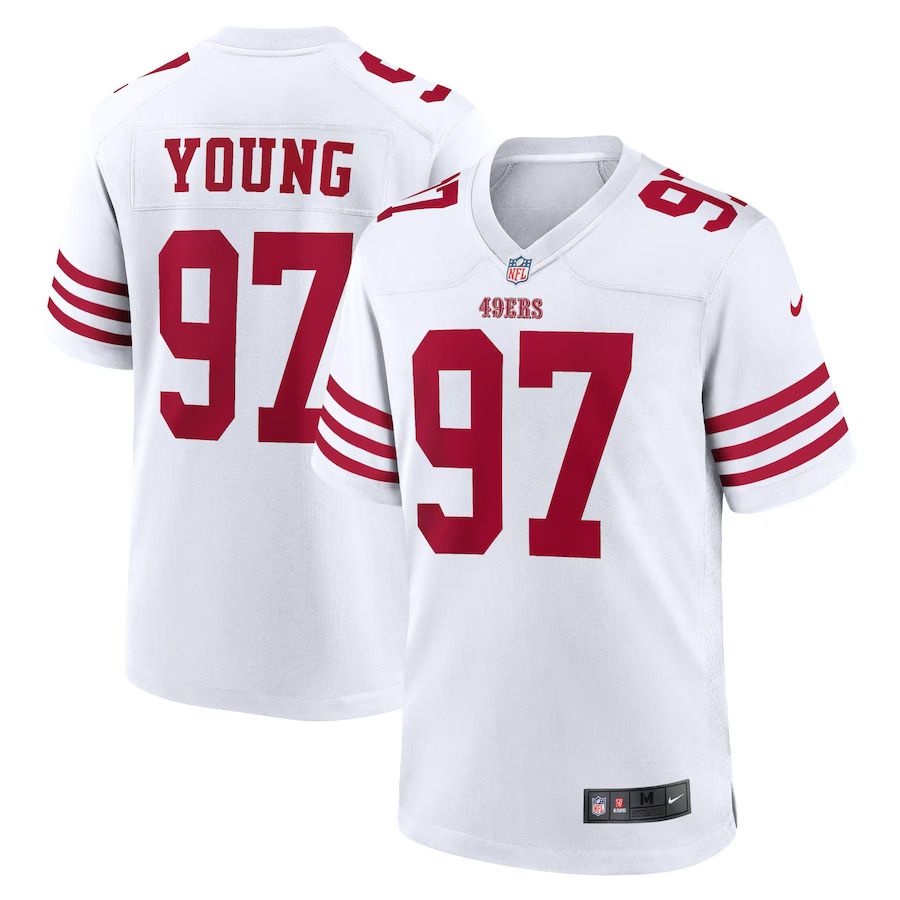 Men San Francisco 49ers #97 Bryant Young Nike White Retired Player Game NFL Jersey